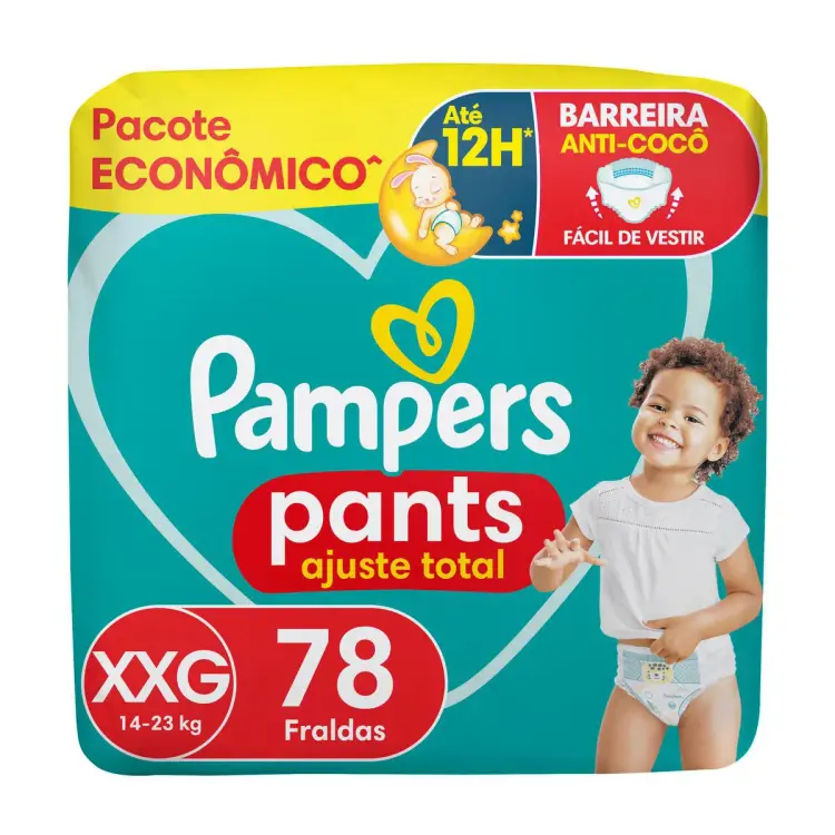 Fralda Pants Ajuste Total XXG 78 unidades