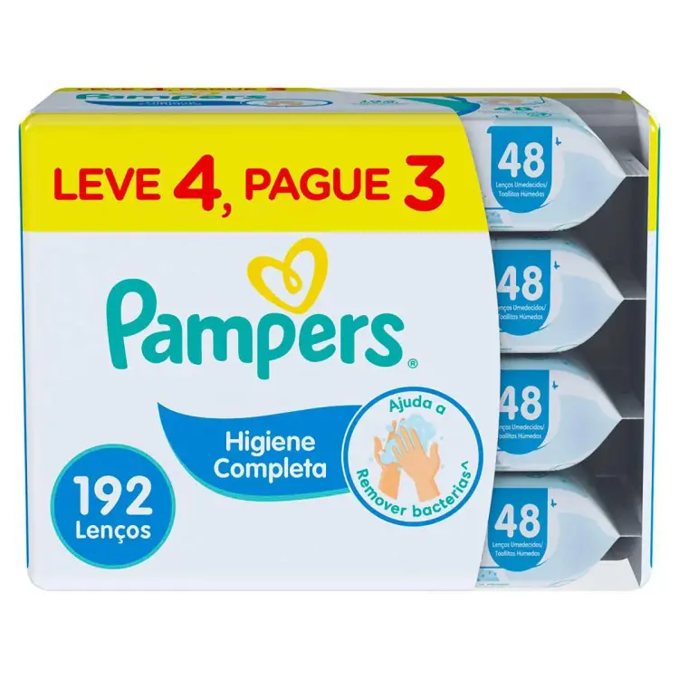 Kit Lenço Umedecido Higiene Completa 48 un