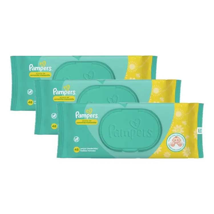 Kit Lenço Umedecido Aroma de Camomila 48 un